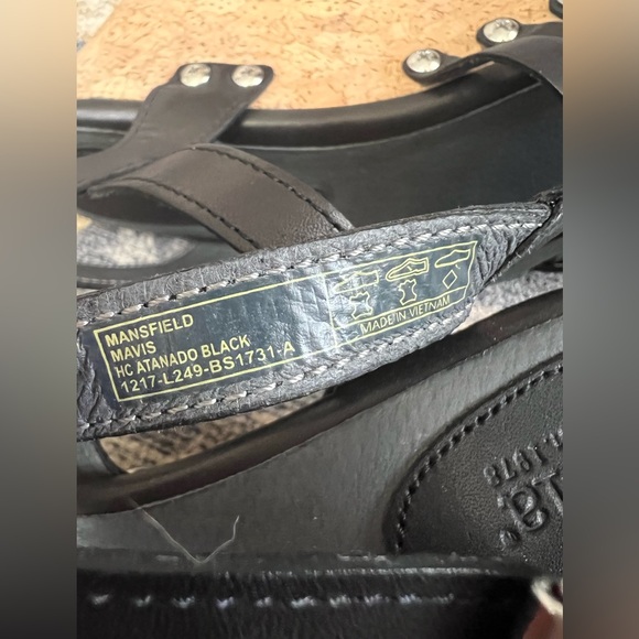 Bussola Mansfield Mavis Black Leather and Cork Platform Sandal - Picture 9 of 10